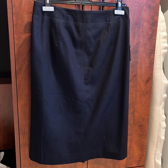 NWT - *RARE - Sample* Women's Tomorrowland Wrap Wool Skirt / Navy / Size 38 - Picture 4 of 16